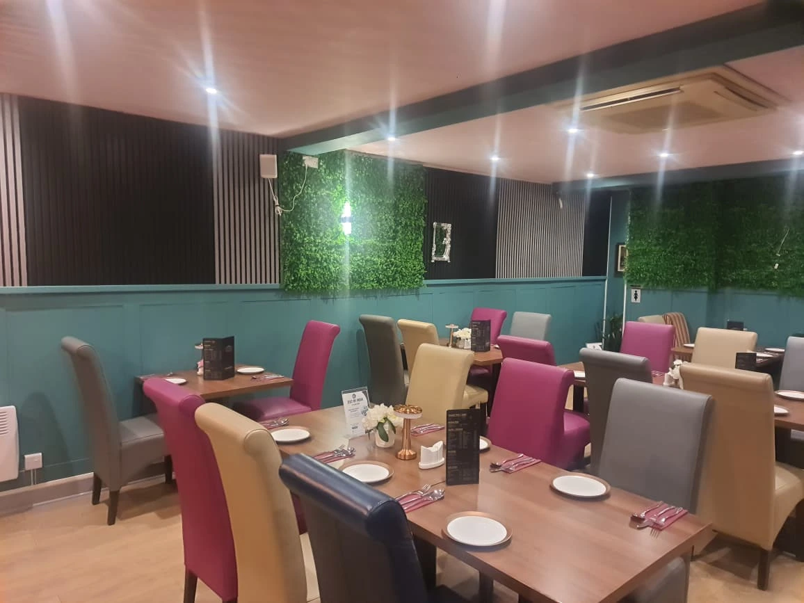 Inside the Zest of India Squires Gate dining room